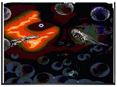 Super Hydorah 2 Box Art Idea abstract abstractart abylight abylightstudio abylightstudios albumart gameart gaming gry logo pixel pixelart scifi space xoverart