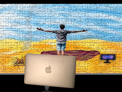 Working while sunbathing apple applecomouter beach graphicdesign remotework telecommunications telecommute visualdesign
