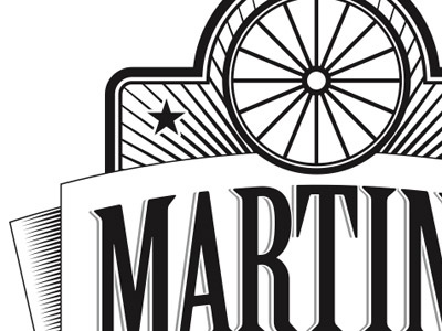 Martin's Cove Logo badge black logo star vector wheel white