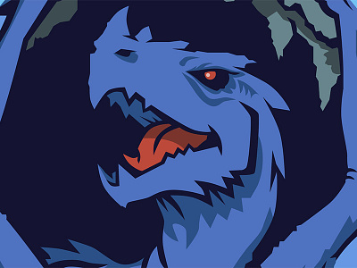 The Wyvern blue branding character dragon illustraion vector