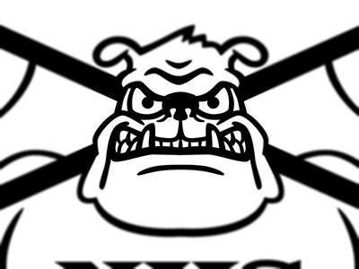 Bulldog Face black bulldog flags illustration vector white