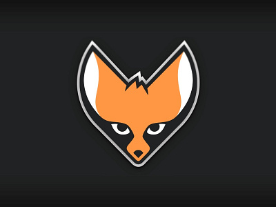 Riafox Logo black fox illustration logo vector