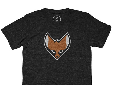 Riafox T-shirt black fox illustration logo t shirt tee vector