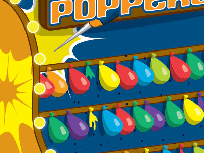 Dart Poppers balloons carnival illustration vector