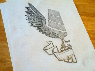 E6 Eagle drawing eagle logo paper pencil sketch