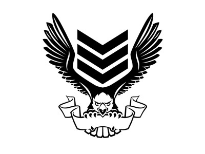 E6 Eagle Part 3 black eagle logo vector white