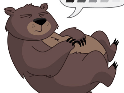 Sleeping bear bear brown illustration sleep vector