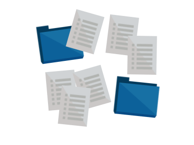 Sort and Plan animation files folders vector