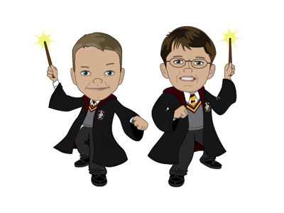 Harry Potter-esque character harry potter illustration vector