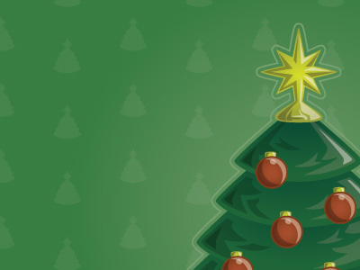 Glossy Tree christmas green illustration star tree vector