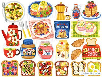 Liv Wan I Love Breakfast illustration