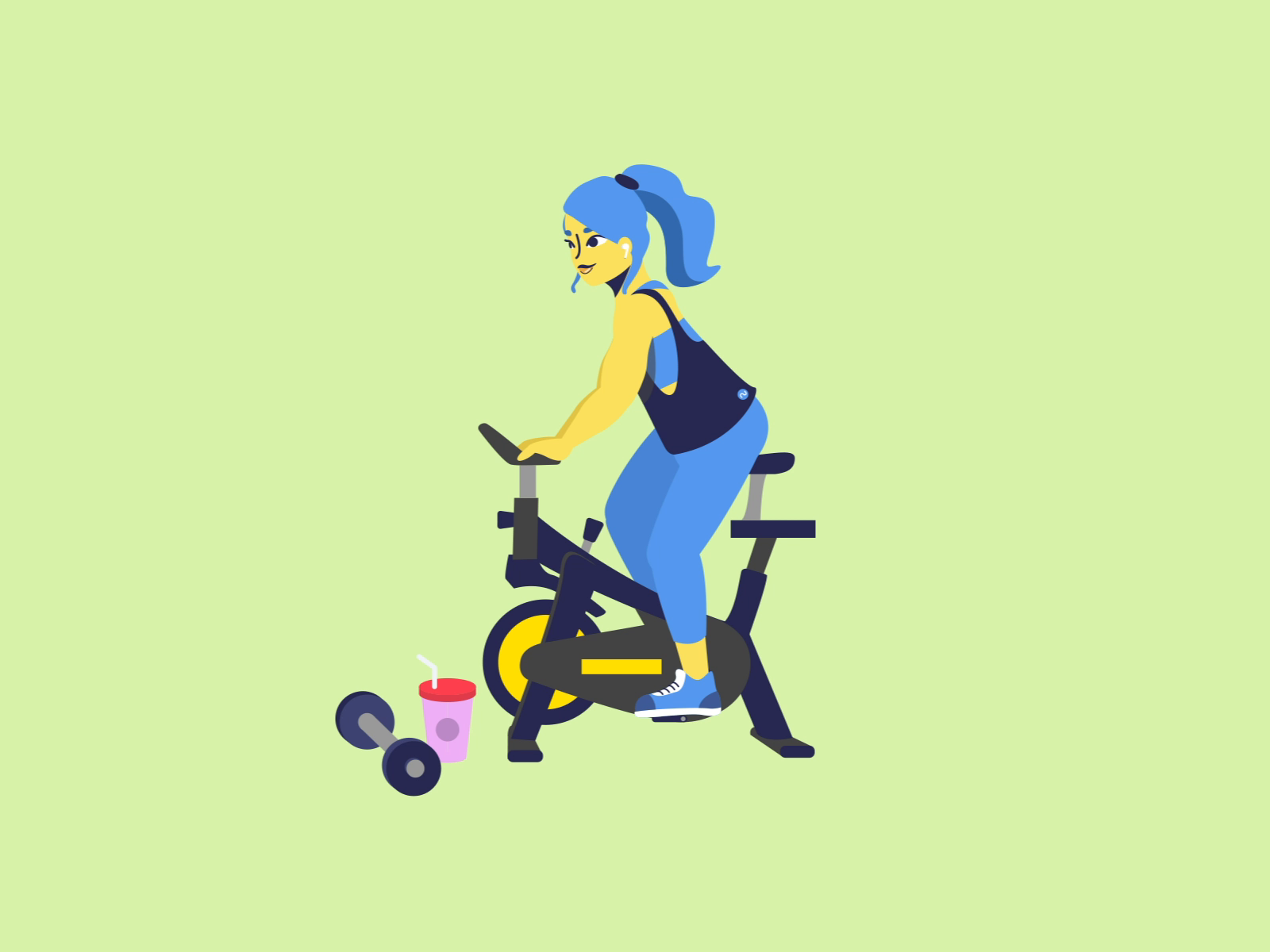 the-gym-bunny-by-hillary-chen-for-daybreak-on-dribbble