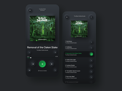 Music Playera Neumorphic deathmetal design design art design web design website interface metal music music app music art music player ui ux