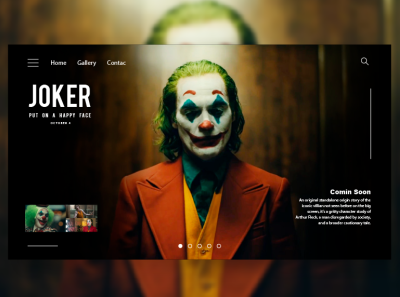 JOKER design art design web design website designs interaction design interface joaquin phoenix joker movie