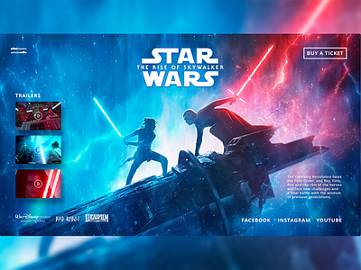 Star Wars The Rise of Skywalker animation design design art design web design website desing icon illustration illustrator interface star wars starwars
