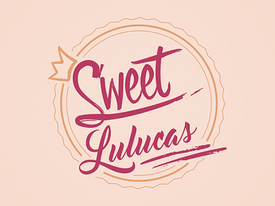 Sweet Lulucas baker bakery cake colours logo packaging pastry stationary