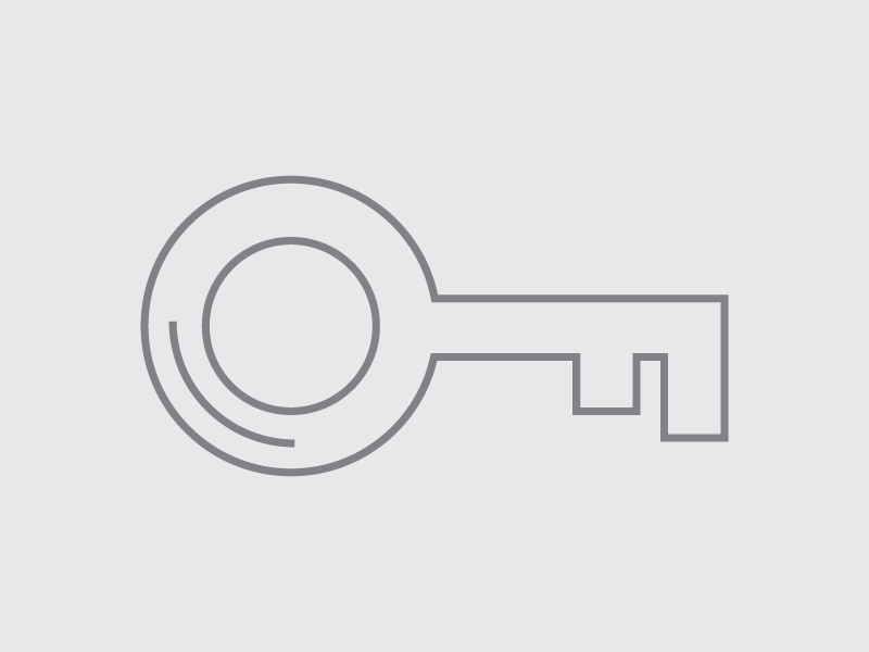 Key icon illustration role play game playing object idea concept minimal simple linework art retro striking bold graphic design logo mark marque
