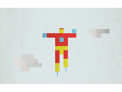 Iron Man comic icon illustration iron man marvel minimal pixel simple superhero