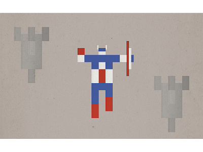 Captain America captain america comic icon illustration marvel minimal pixel simple superhero