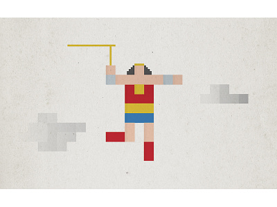 Wonder Woman comic dc icon illustration minimal pixel simple superhero wonder woman