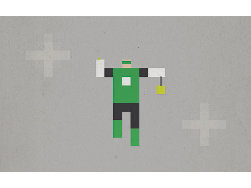 Green Lantern pixel superhero green lantern green lantern dc comic illustration minimal simple icon