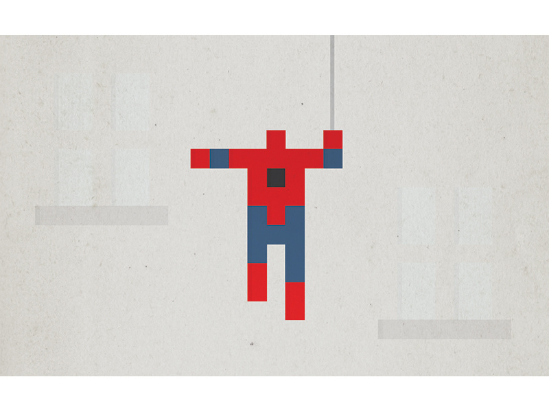 Spider Man icon simple minimal illustration comic marvel spider-man spiderman spider man superhero pixel