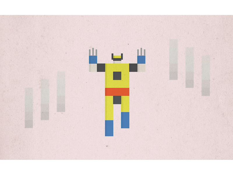 Wolverine pixel superhero wolverine x-men marvel comic illustration minimal simple icon