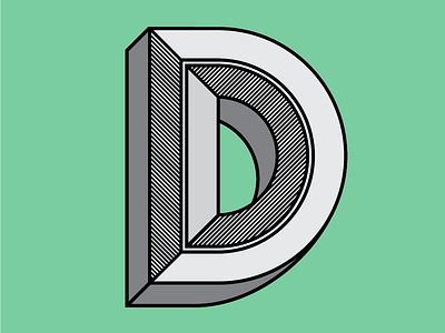 D branding identity logo personal type