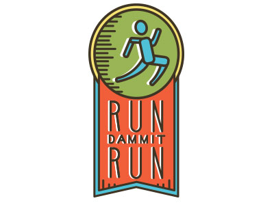 Run, Dammit, Run icons identity illustration logo run
