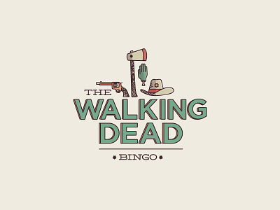 Bingo! axe gun hat illustration walking dead