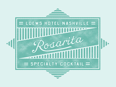 Rosarita cocktail fruit postcard rose rosemary tequila vintage