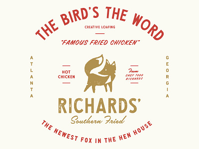 Bird's The Word 1950s atlanta fox fried chicken lettering type vintage