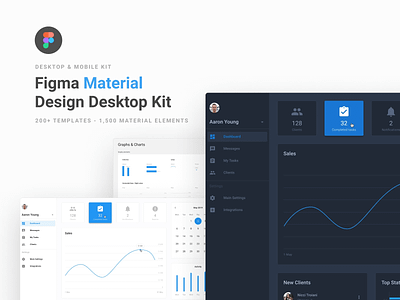 Figma Material Design Dashboard UI (Free Edition Available)