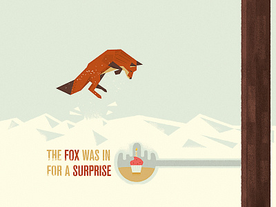 Fox Pounce animal cupcake fox hunt illustrator party photoshop pounce snow surprise wild zorro
