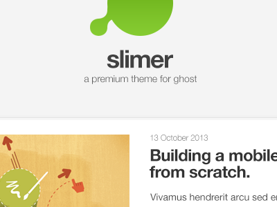 Slimer - A theme for Ghost