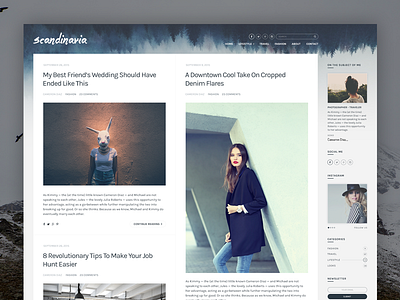 Scandinavia - Upcoming Blogging theme for WordPress blogging fashion lifestyle template theme wordpress