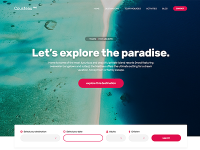 CousteauPro - A travel theme for WordPress - Coming soon destinations template theme tour travel wordpress