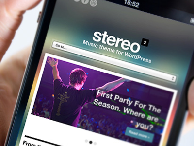 Stereo Squared WordPress theme artist band dj music theme wordpress