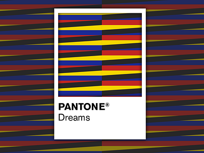 Pantone Dreams blue caracas cinetism design digital dreams dribbble dvisualart flat flat design ilustración pantone red vector venezuela yellow