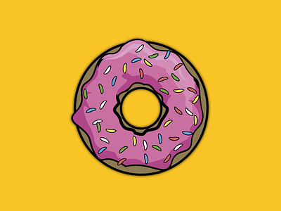 Do'h branding caracas color design digital diseño donut dribbble dvisualart flat flat design food illustration ilustración pantone thesimpsons vector yellow