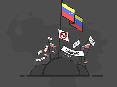 Freedom caracas color design digital diseño dribbble dvisualart flat flat design illustration ilustración vector venezuela