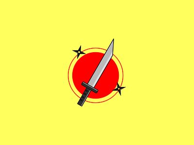 sword design illustration japanese art vector
