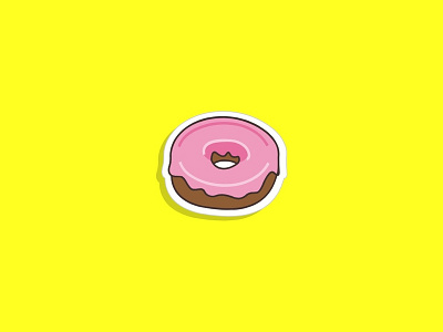 doughnut food art icon illustration logo vector