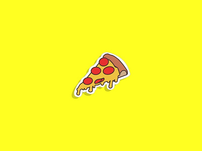 pizza design flat food art icon illustration indonesia logo vector