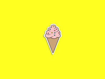 ice cream design flat food art icon illustration indonesia logo vector