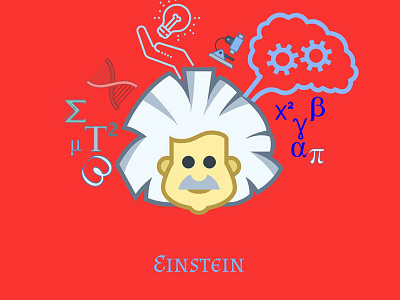 einstein branding cartoon cool design digital art doodle editing flat icon illustration indonesia kids logo typography vector