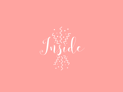 Inside art design dribbble editor flat icon logo pink typograph