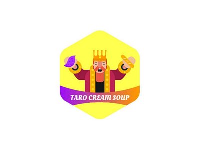 Taro cream soup logo art character cool design doodle dribbble editor flat food icon kids logo ui vector