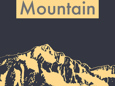 Mountain art design dribbble logo vector