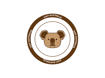 STAMP FOR AUSTRALIA art cool design digital art editing flat icon illustration logo stemp vector
